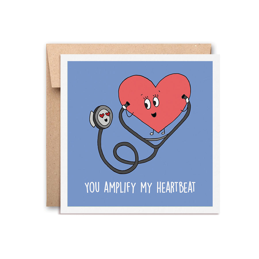 Urbanhand urban hand greeting card you amplify my heart love dose romance doctor music valentine day