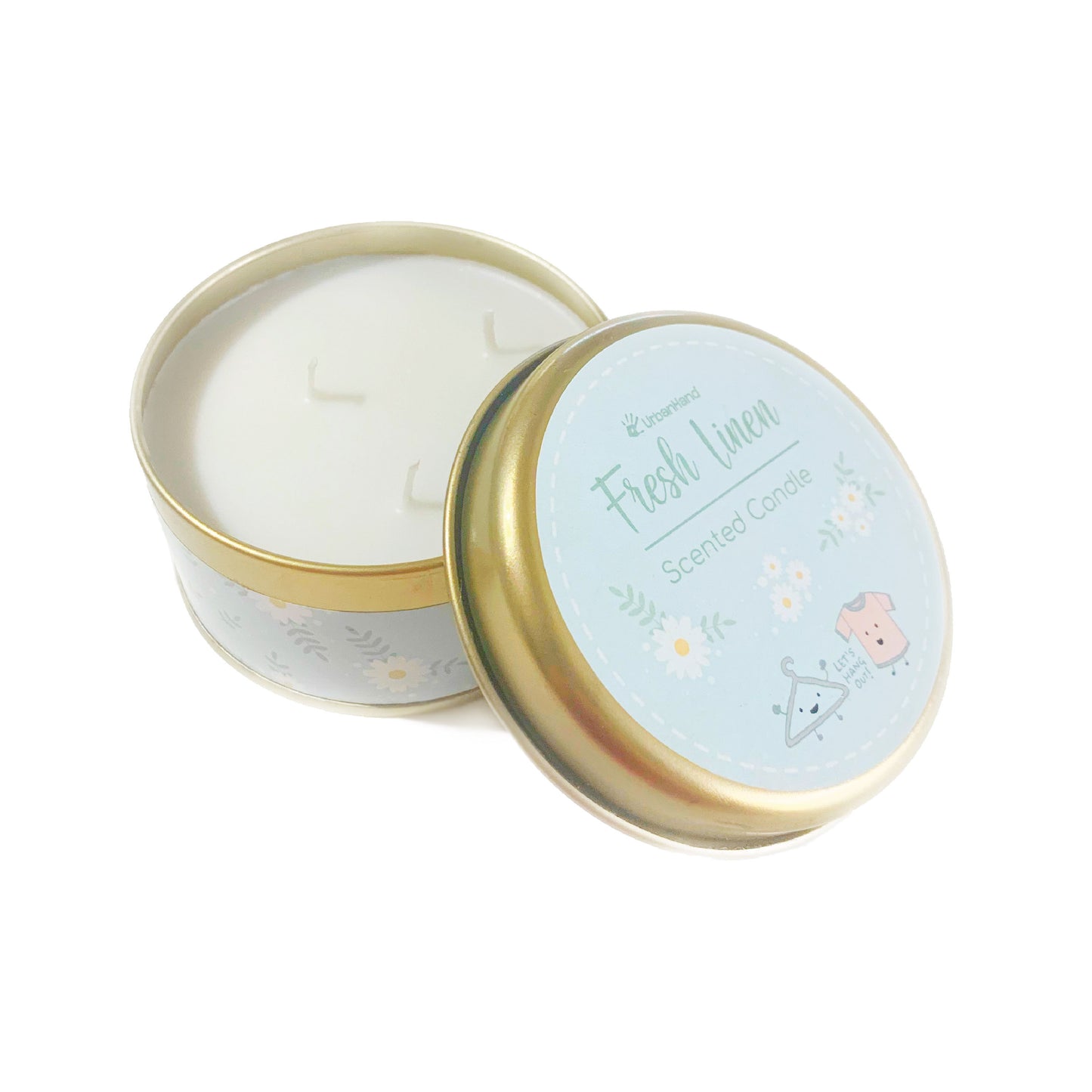 Urbanhand urban hand Fresh Linen Scented Candle season fragrance round shape gifting fresh atmosphere