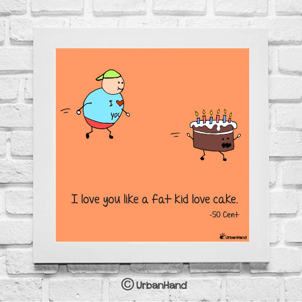 urbanhand wall art frame love cake 