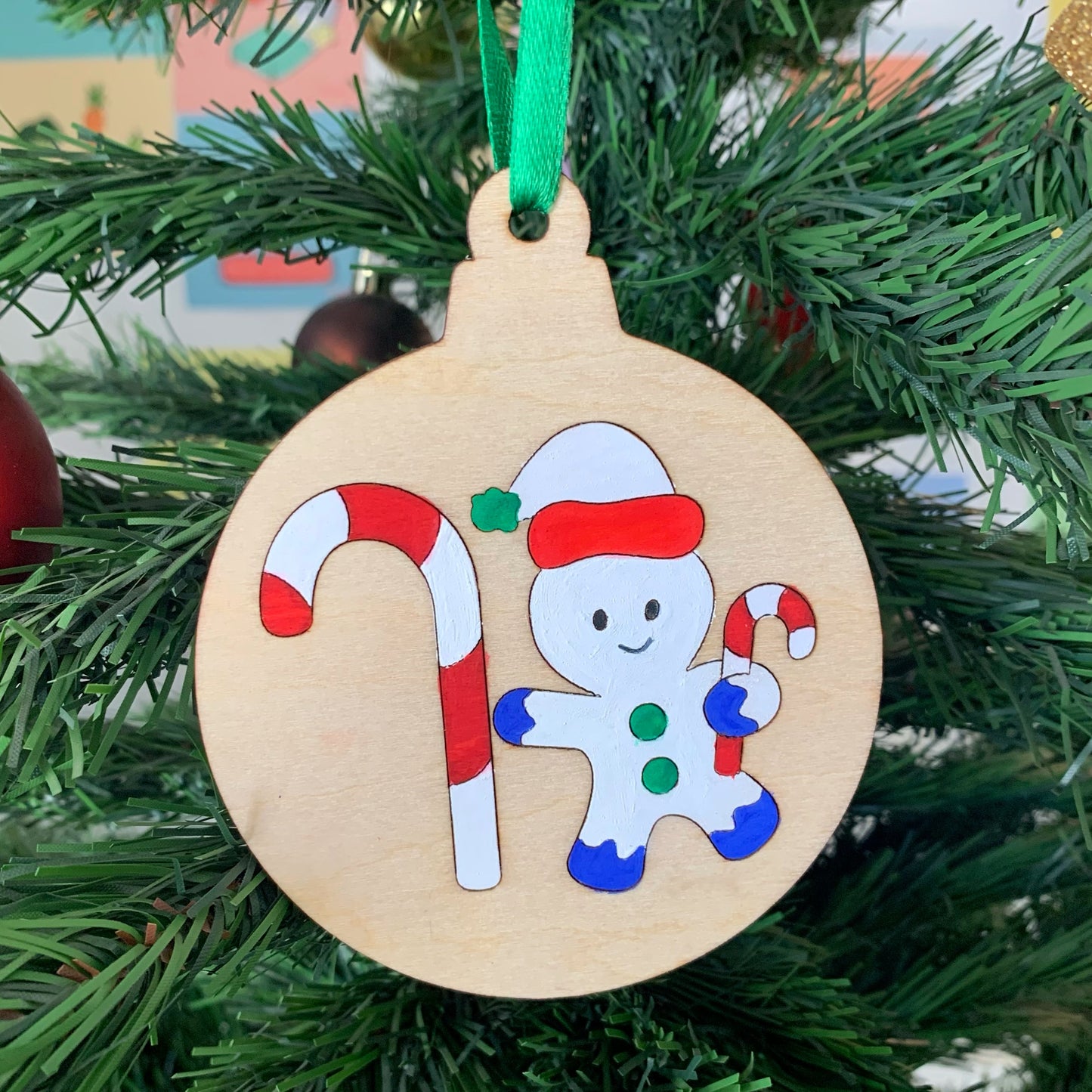 Gingerbread Man Colour Your Own Christmas Ornament