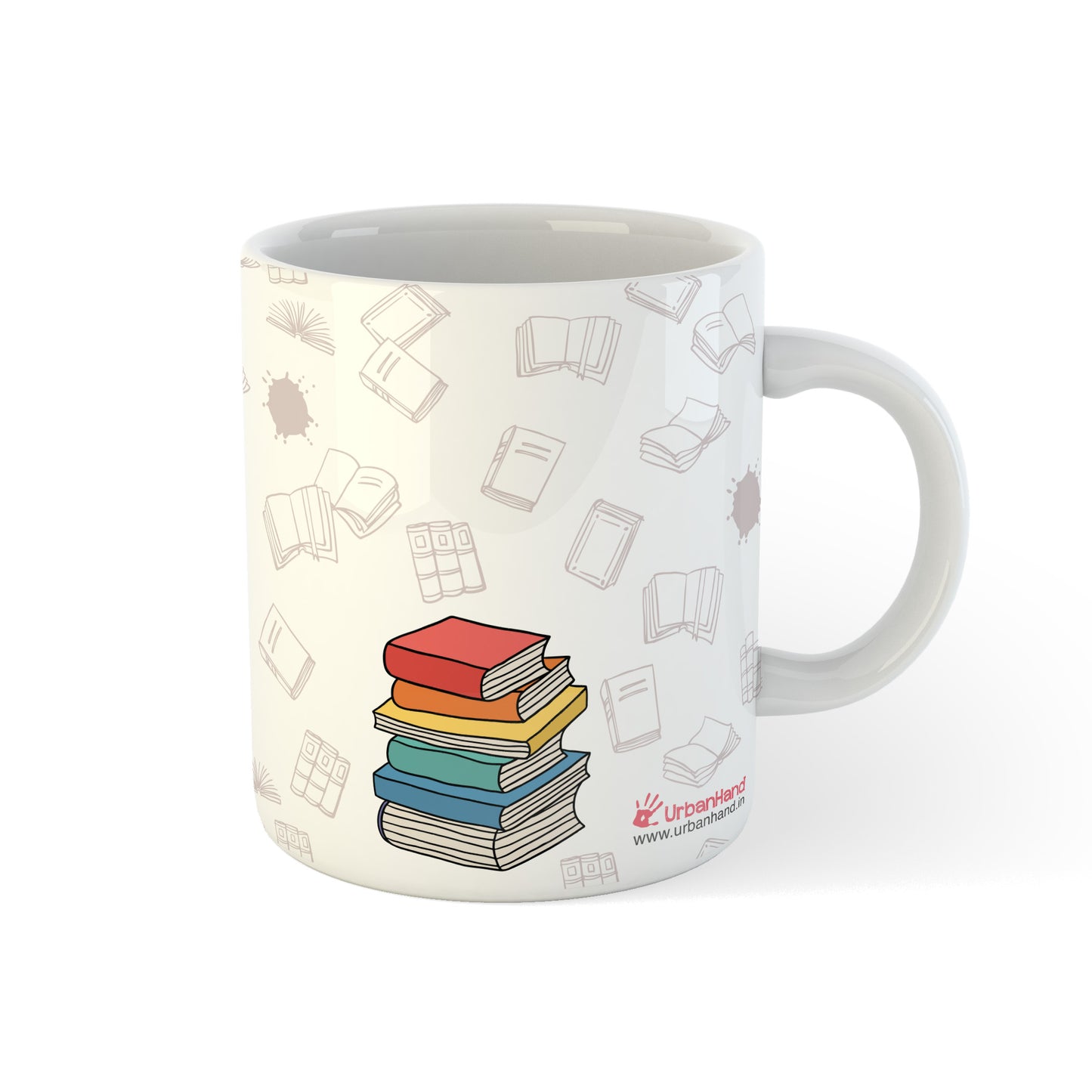 Urbanhand urban hand personalised I like big books mug readers friend life notes copies