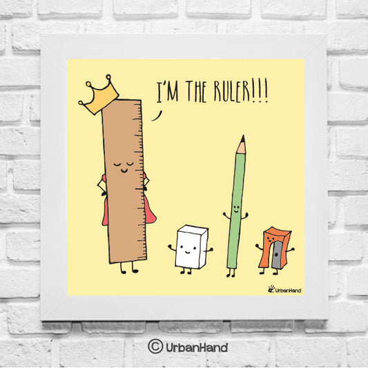 urbanhand wall art ruler power funny
