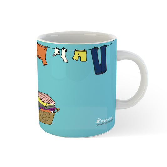 Urbanhand urban hand iron man mug characters wrinkled clothes iron wash and dry blue