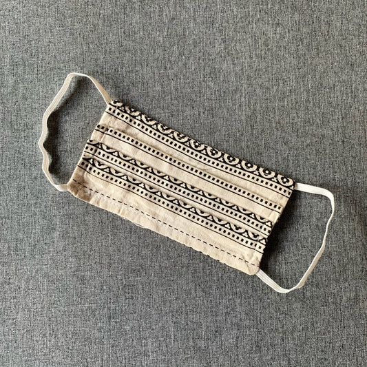 Urbanhand urban hand Comfortable Cotton Black and white stripes pattern mask man women covid pandemic safety maskup