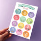Urbanhand urban hand Adult Reward Stickers round colourfull design characters 