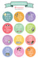 Urbanhand urban hand Adult Reward Stickers round colourfull design characters