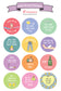 Urbanhand urban hand Adult Reward Stickers round colourfull design characters