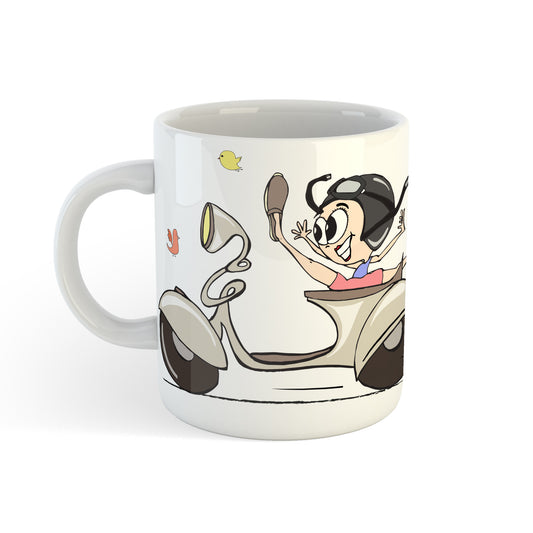 Urbanhand urban hand Breathe adventure drink coffee mug fast rider bike fun