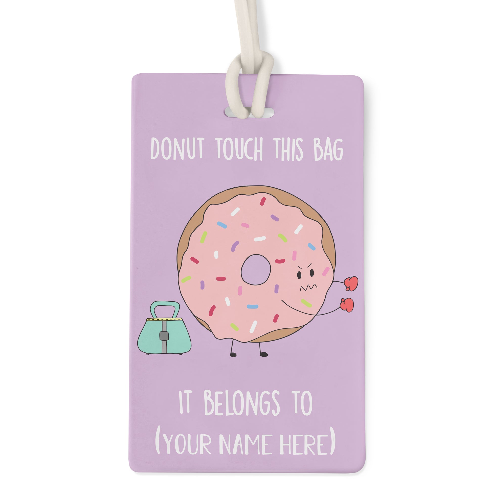 Urbanhand urban hand Donut touch this Bag tag luggage Personalised Cute quirky travel accessories