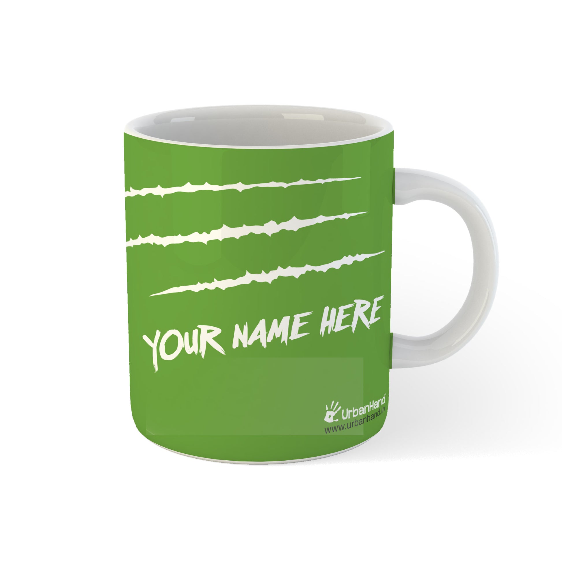 Urbanhand urban hand peronalised Ex men mug super hero characters green gift