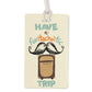 Urbanhand urban hand Fun(tache)tic Bag tag luggage Personalised Cute quirky travel accessories mens trips 