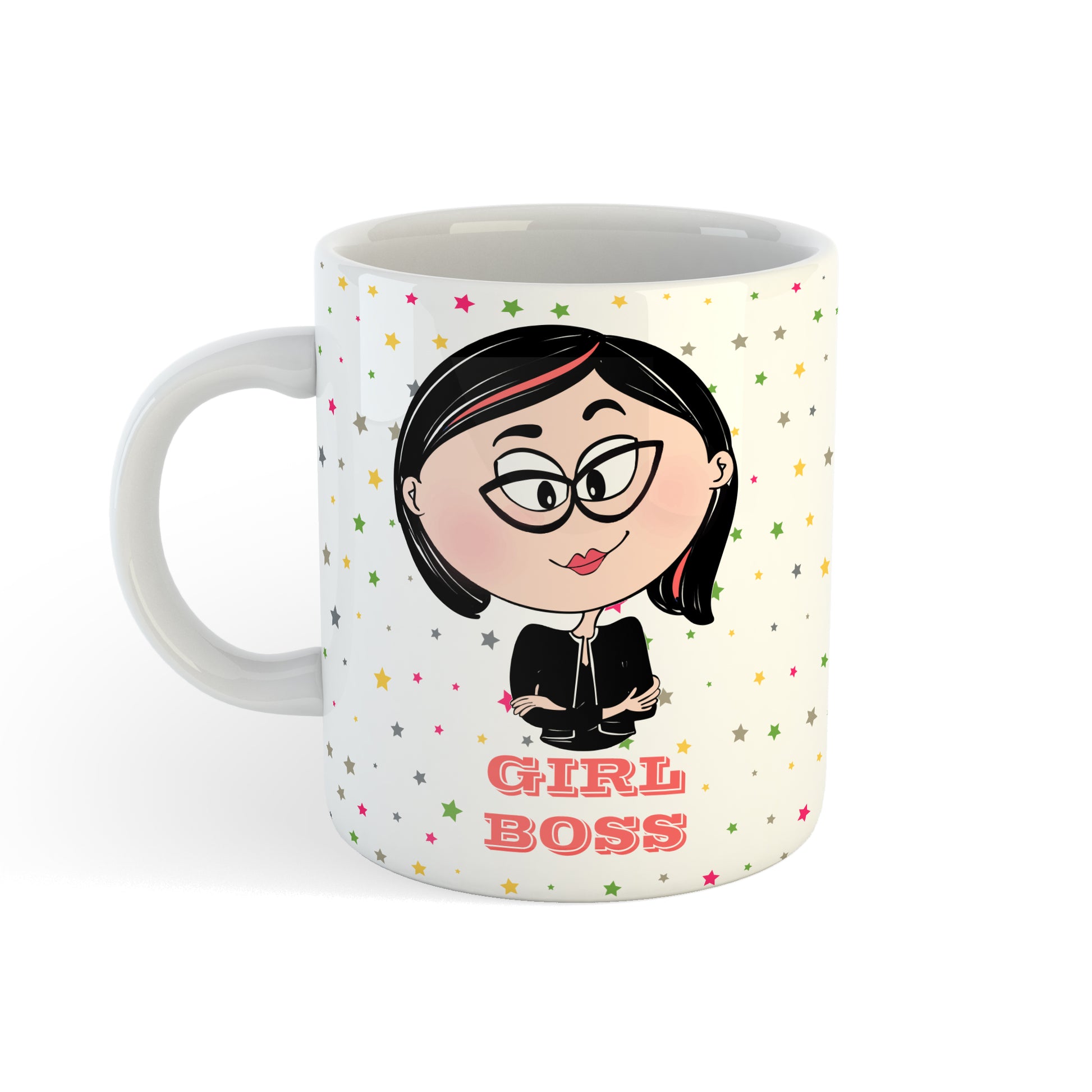 Urbanhand urban hand girl boss coffee mug stylish empowered girl star 