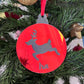 Personalised Reindeer Christmas Ornament - Reversible