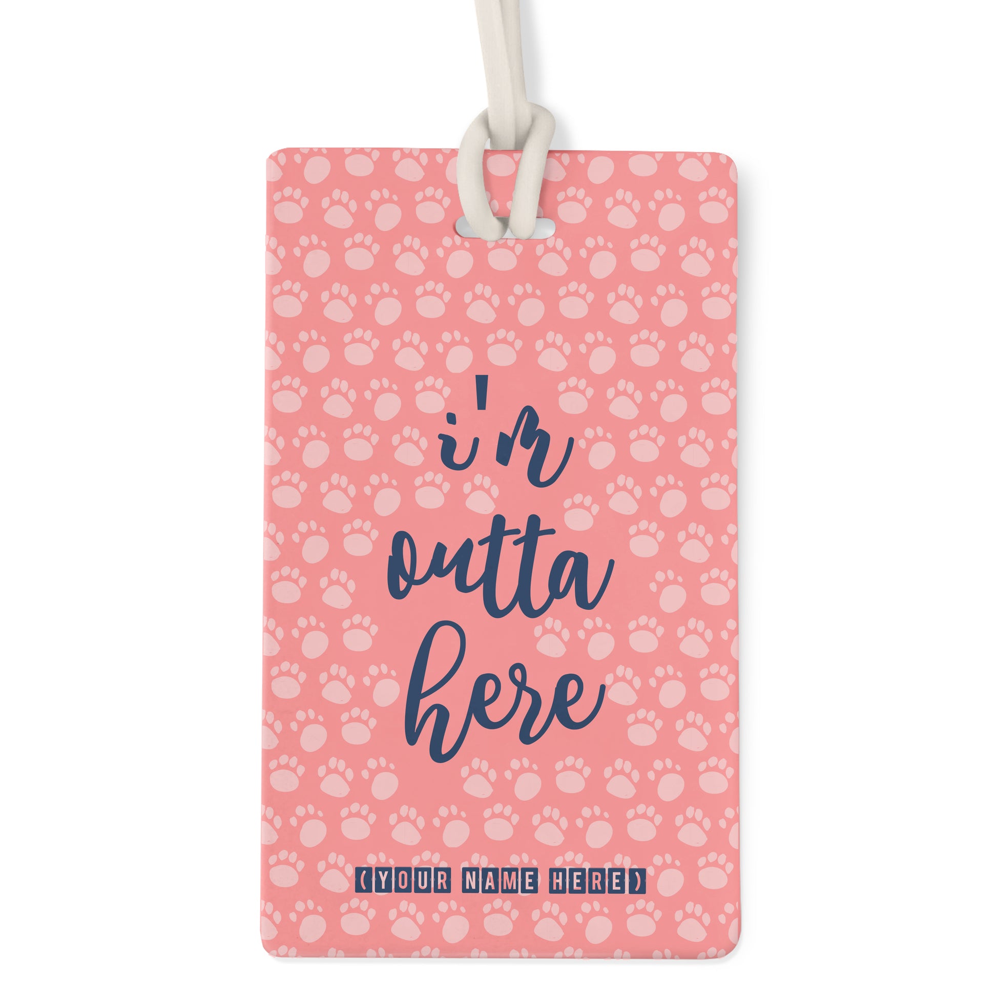 Urbanhand urban hand I'm outta here Bag tag luggage Personalised Cute quirky travel accessories 
