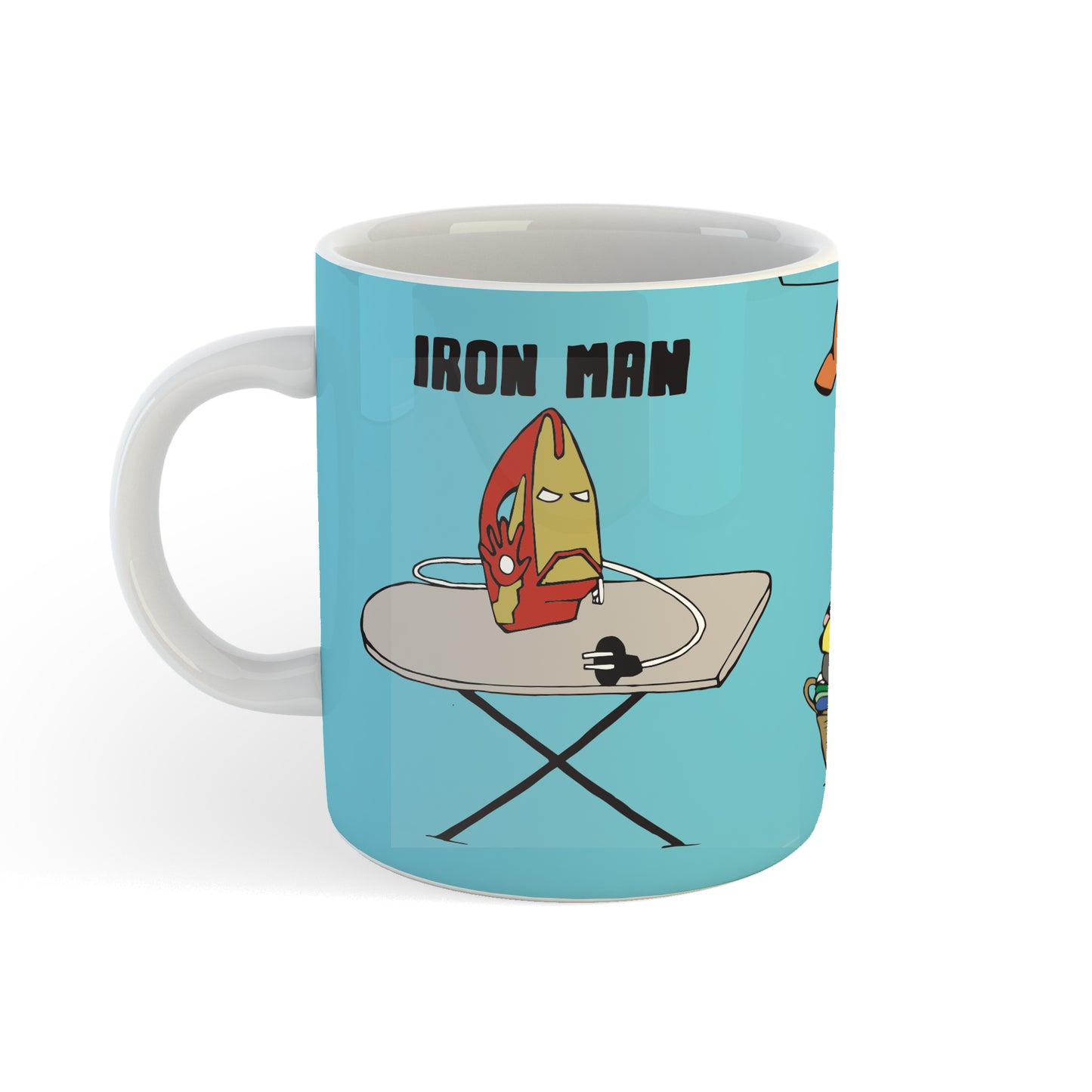 Urbanhand urban hand iron man mug characters wrinkled clothes iron wash and dry blue