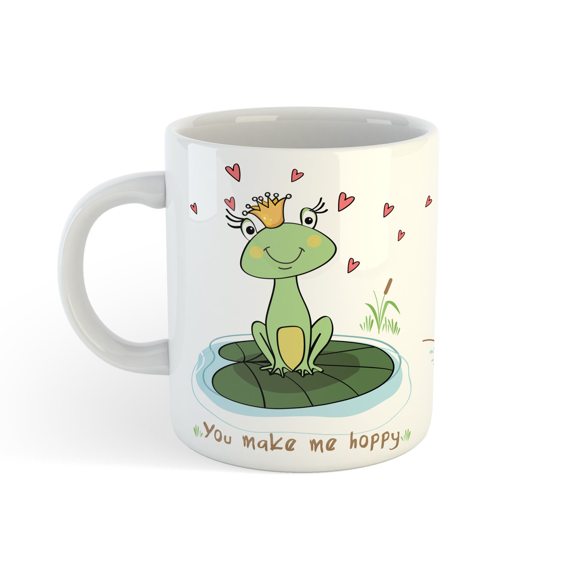 Urbanhand urban hand you make me happy mug love hearts frogs 