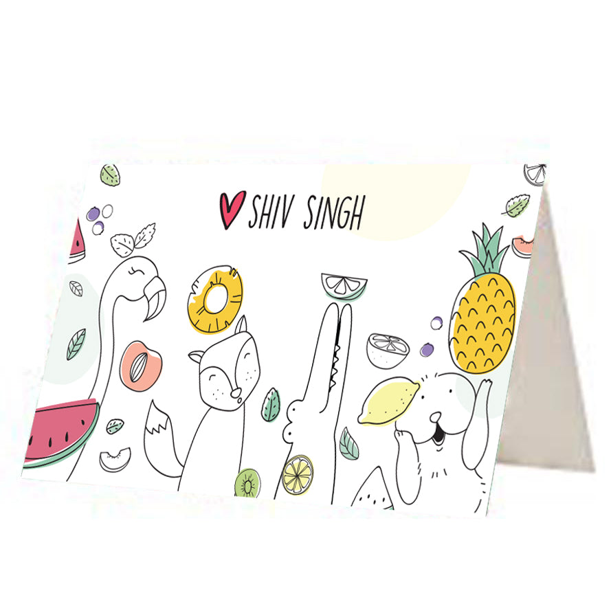 Urbanhand urban hand Personalise Quirky Animal gift tags best wishes colourful attractive set of 12 and 24
