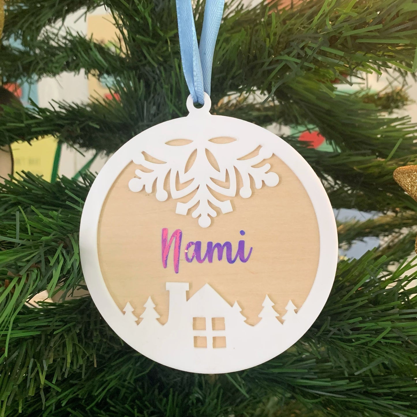 Personalised Winter Wonderland Christmas Ornament