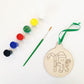 Personalised Santa & Gingerbread Man Colour Your Own Ornaments - Set of 2