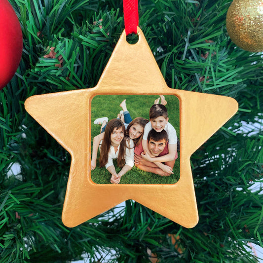 Photo Frame Christmas Ornament - Star
